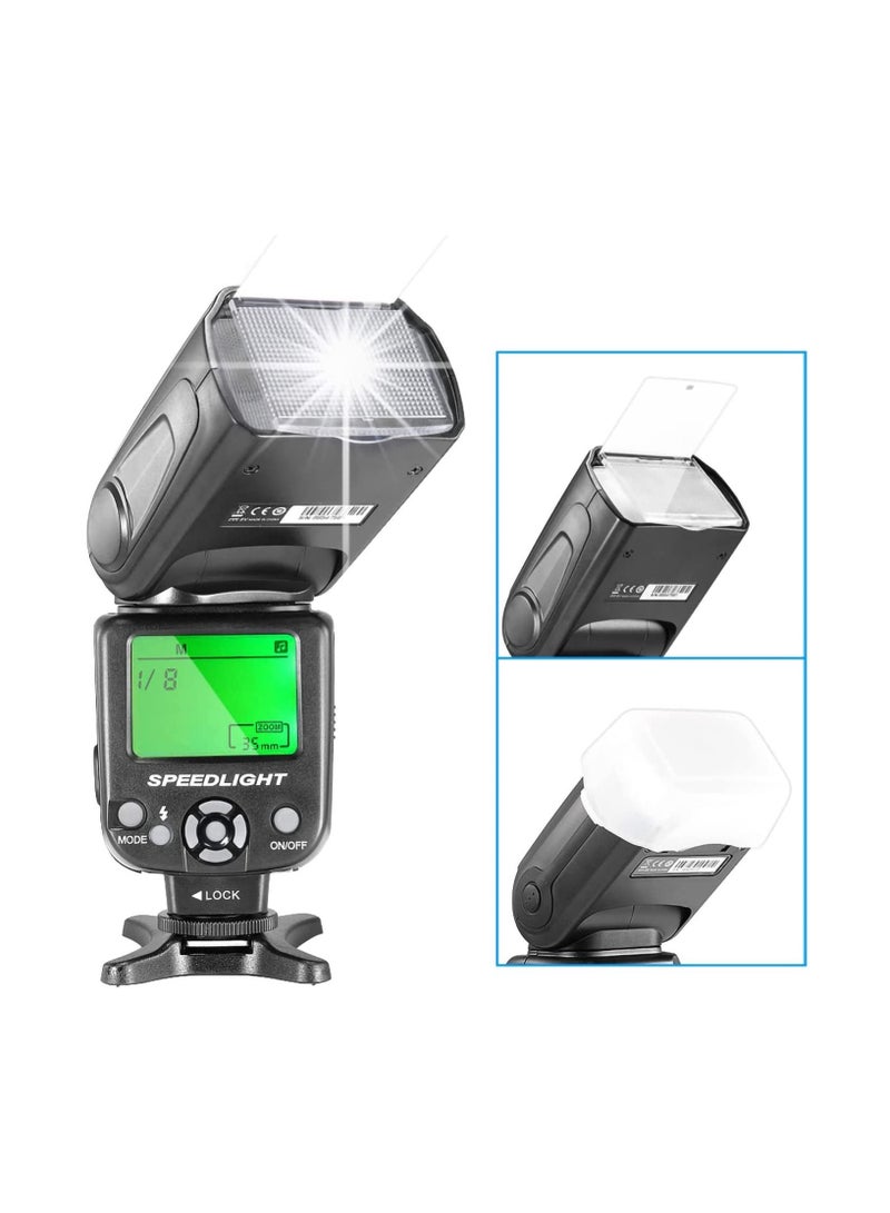 COOPIC CF580EX C LCD Display Flash Wireless GN56 5500K TTL Flash Speedlite Compatible with Canon 7D Mark II 5D Mark II III IV 1300D 1200D 1100D 750D 650D 600D 550D 100D 80D 70D 60D etc,