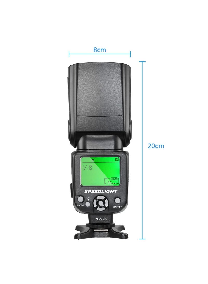 COOPIC CF580EX C LCD Display Flash Wireless GN56 5500K TTL Flash Speedlite Compatible with Canon 7D Mark II 5D Mark II III IV 1300D 1200D 1100D 750D 650D 600D 550D 100D 80D 70D 60D etc,