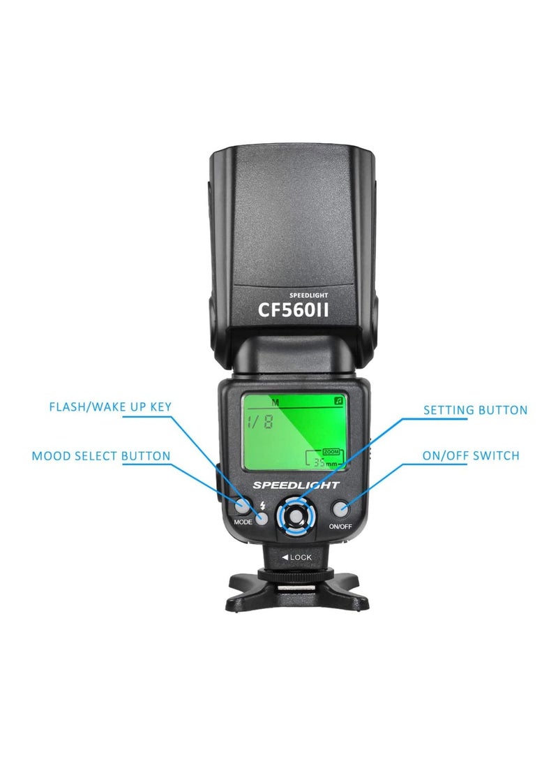 COOPIC CF580EX C LCD Display Flash Wireless GN56 5500K TTL Flash Speedlite Compatible with Canon 7D Mark II 5D Mark II III IV 1300D 1200D 1100D 750D 650D 600D 550D 100D 80D 70D 60D etc,