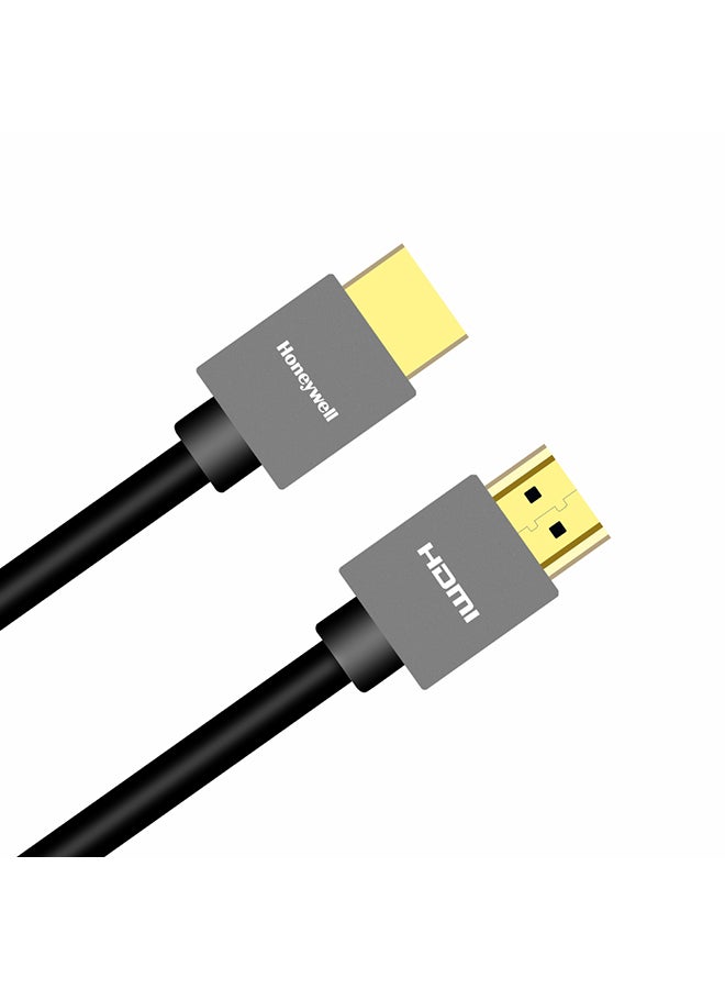 HDMI v2.0, 4K@60Hz Cable With Ethernet, 3 Mtr (9.9 ft), Upto 18GBPS Transfer Speed,High Speed With UHD Resolution, Comaptible With Television, Soundbar, Gaming Console, PC, Laptop Grey-2.0