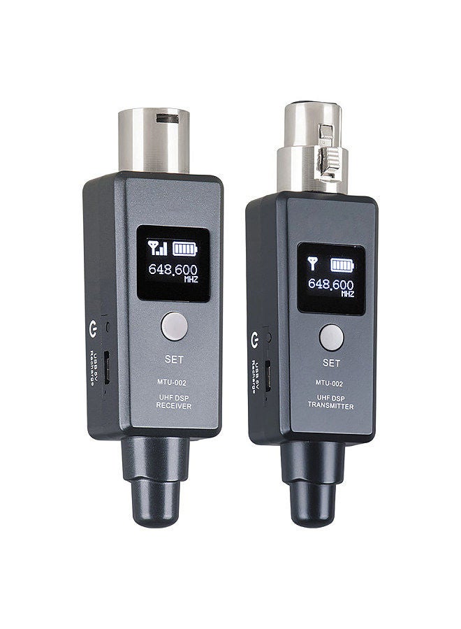 1 Pair Microphone Wireless System Wireless Transmitter System Transmitter & Receiver for Dynamic/Condenser Microphone