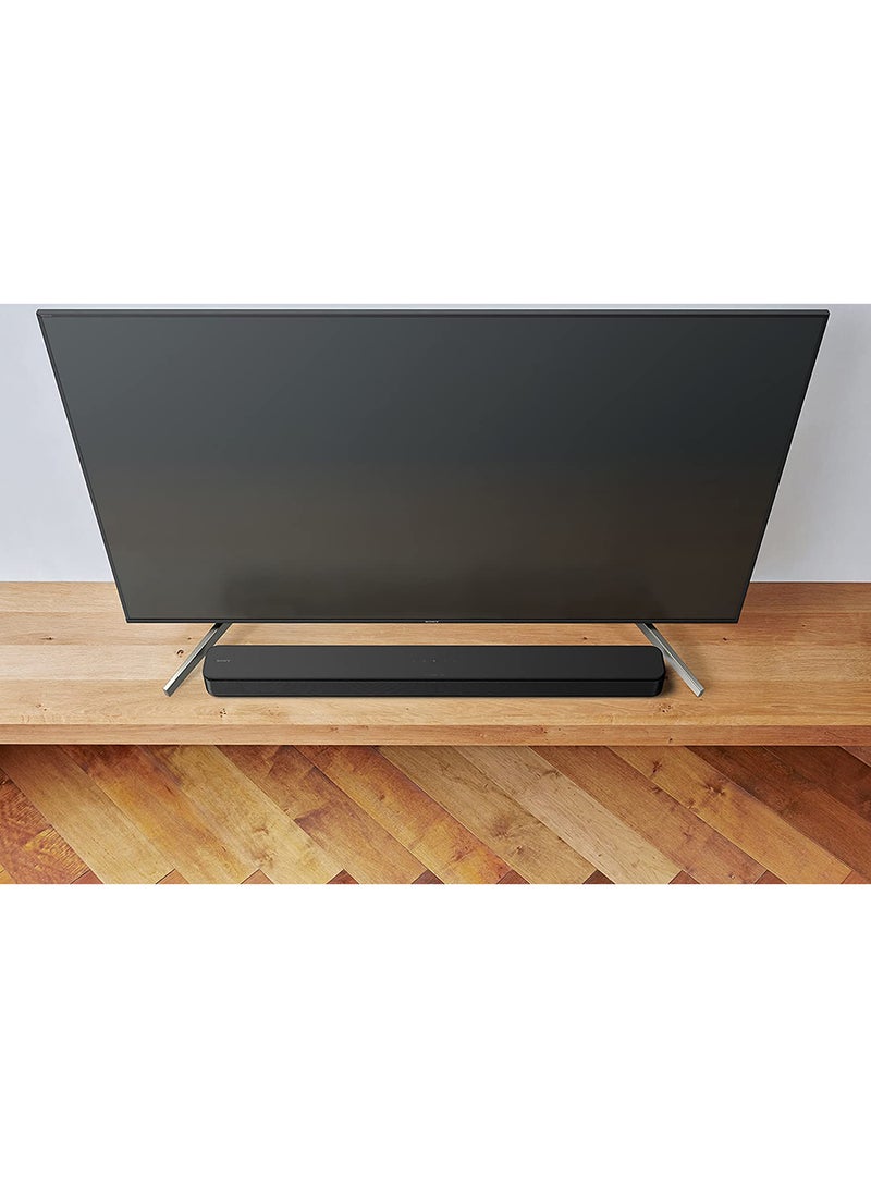 2.0 Channel 120W Single Unit Compact Soundbar With Bass Reflex Speakers/Bluetooth/USB Connectivity HT-S100F Black