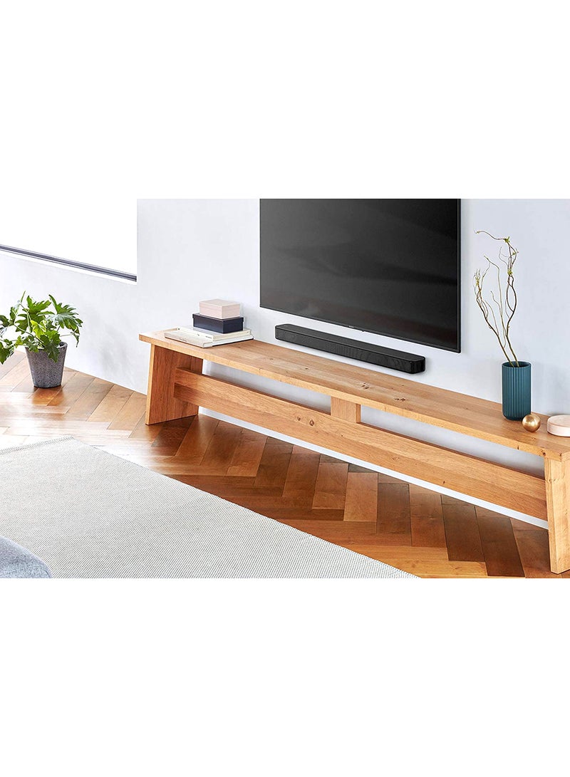 2.0 Channel 120W Single Unit Compact Soundbar With Bass Reflex Speakers/Bluetooth/USB Connectivity HT-S100F Black