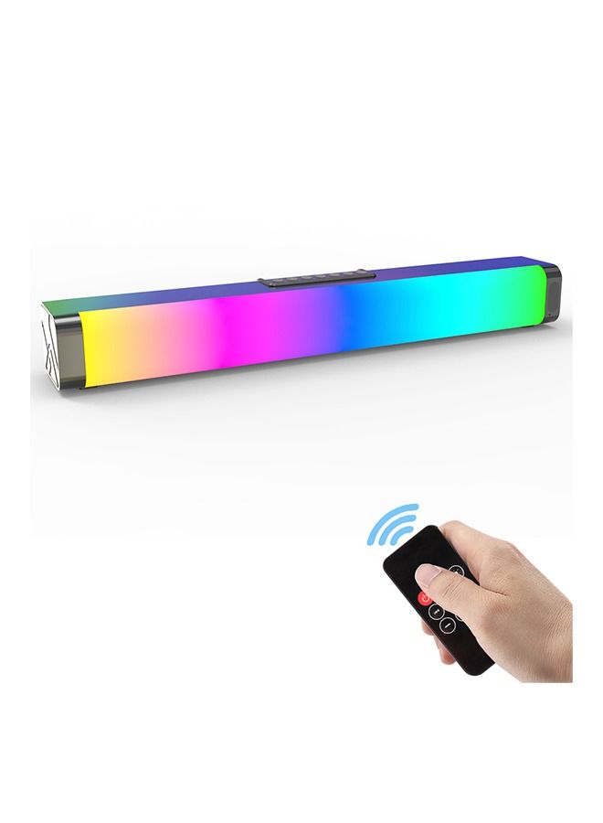 Soundbar Speaker RGB LED Light Bar with Several Colors for Perfect Sound and Entertainment System TV Wall Mount Bluetooth AUX Optical and HDMI Connection