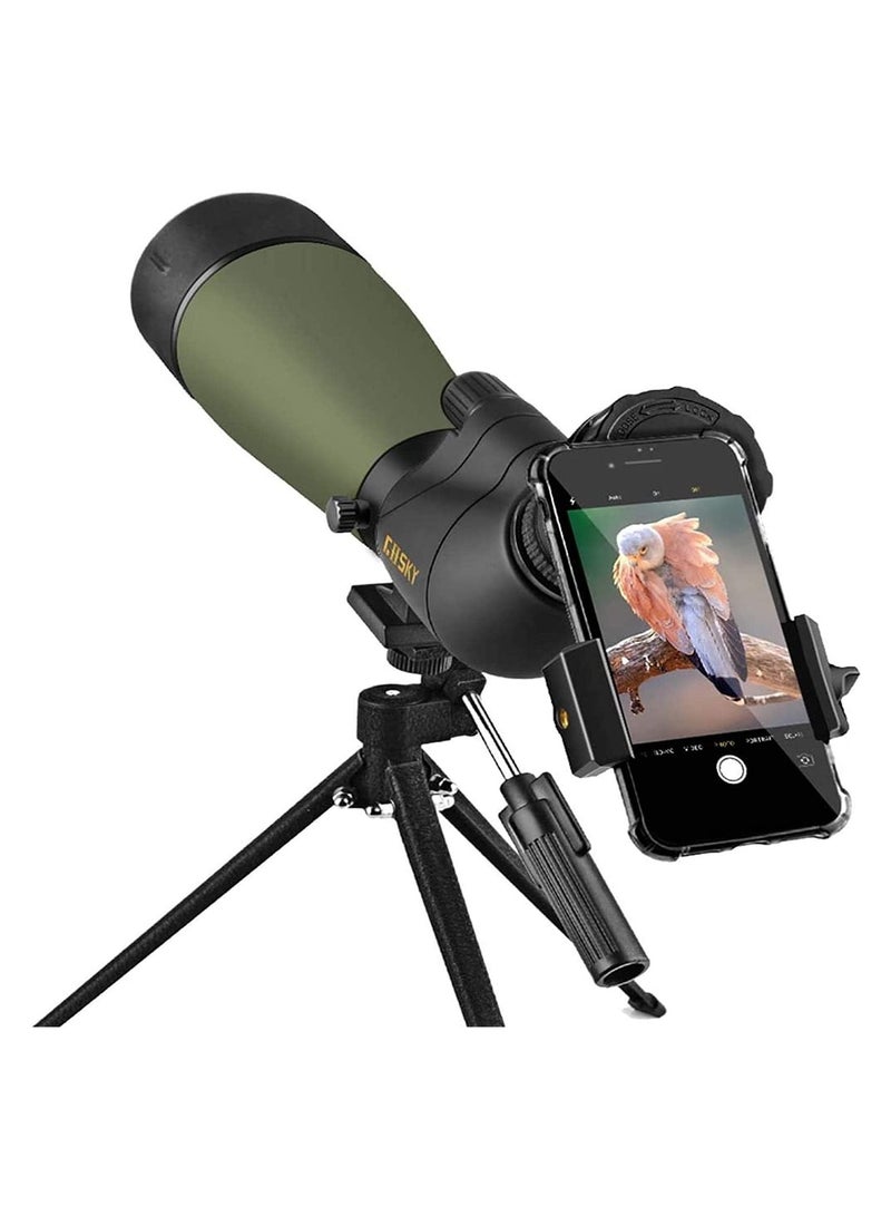 Updated 20-60x80 Spotting Scopes with Tripod, Carrying Bag and Quick Phone Holder