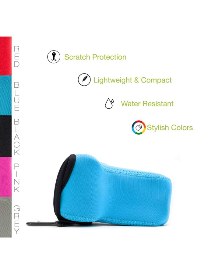 Protective Camera Case With Carabiner Blue