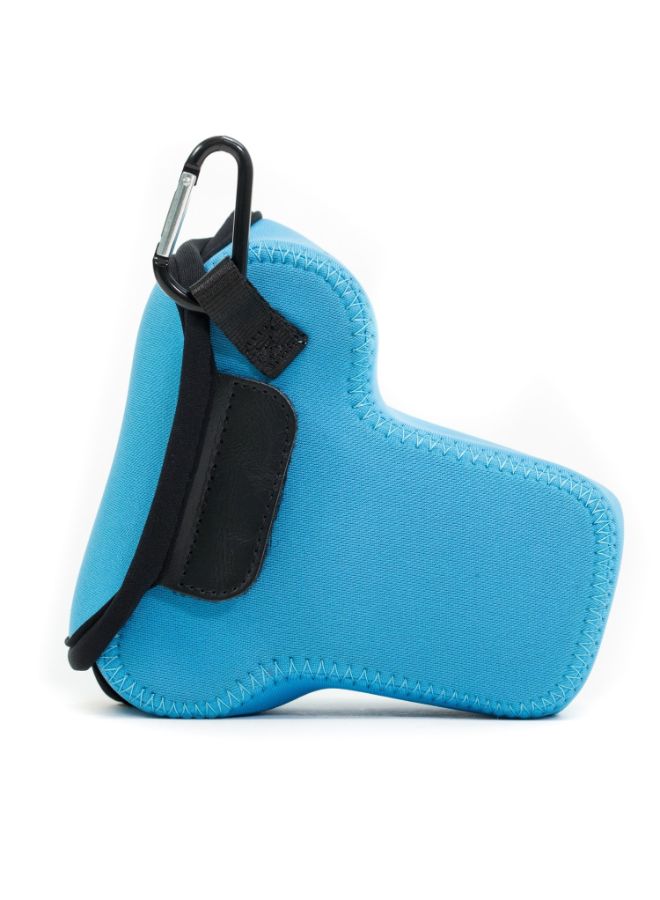 Protective Camera Case With Carabiner Blue