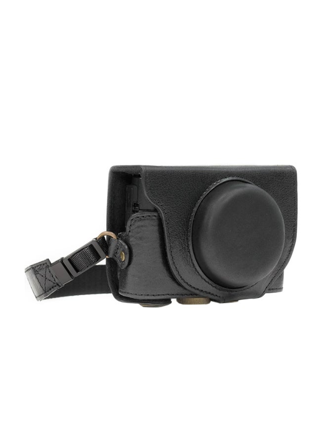 Protective Camera Case With Strap For Sony Cybershot Black