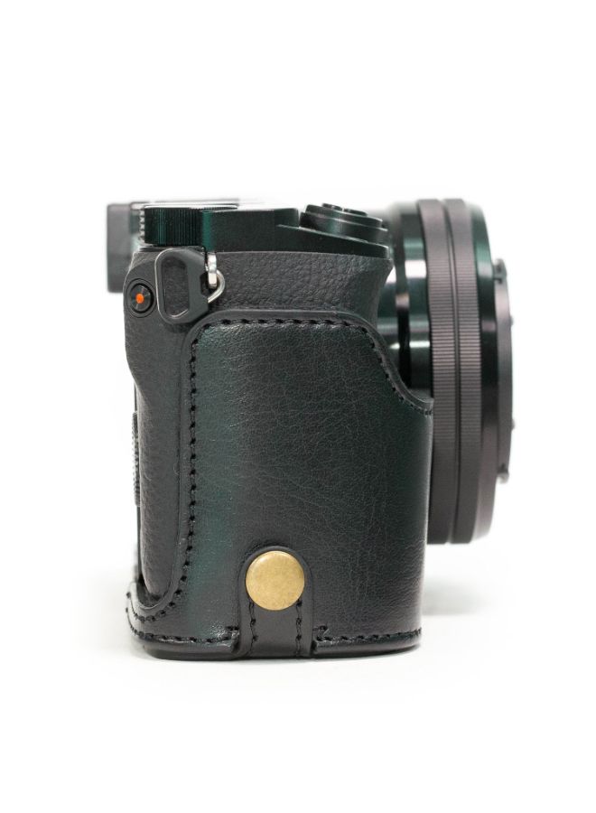 Half-Bottom Protective Camera Case With Strap Black