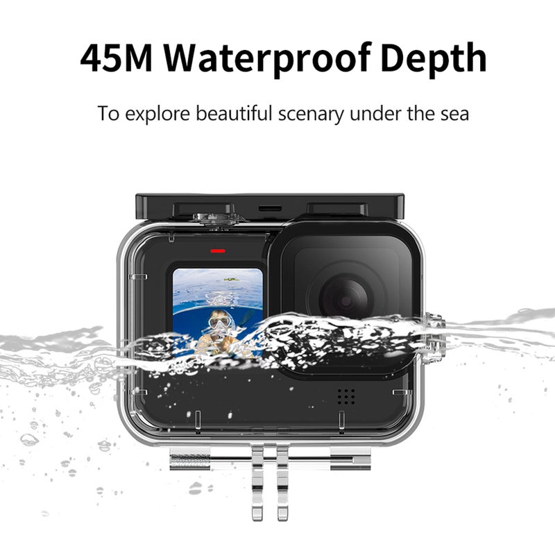 Replacement Underwater Protective Case Cover For GoPro Hero 9 Clear/Black