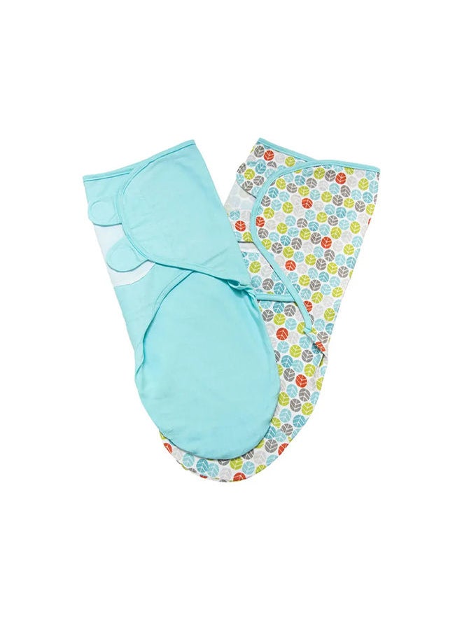 Organic Cotton Baby Swaddler Pack Of 2- Blue