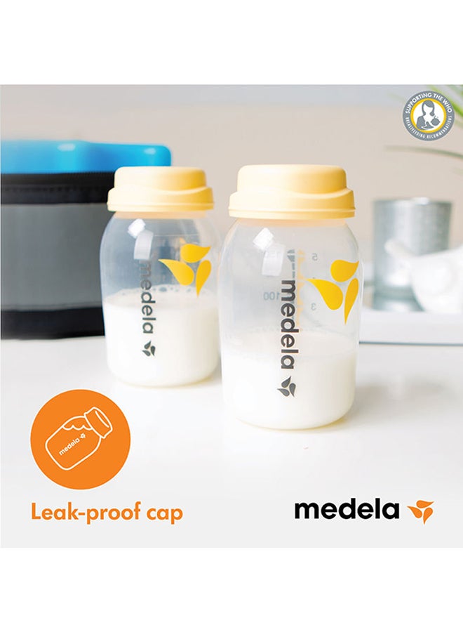 2 Pieces Breastmilk Bottles 250 Ml - Safe And Bpa - Free, Accurate Measurement Markings And Compatible With Medela Breast Pumps