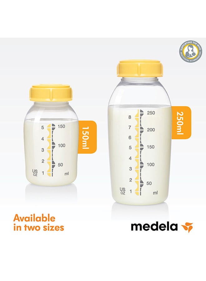 2 Pieces Breastmilk Bottles 250 Ml - Safe And Bpa - Free, Accurate Measurement Markings And Compatible With Medela Breast Pumps