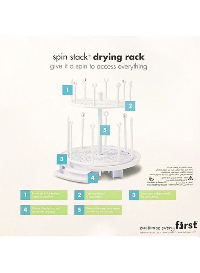 Spinning Bottle Drying Rack - White