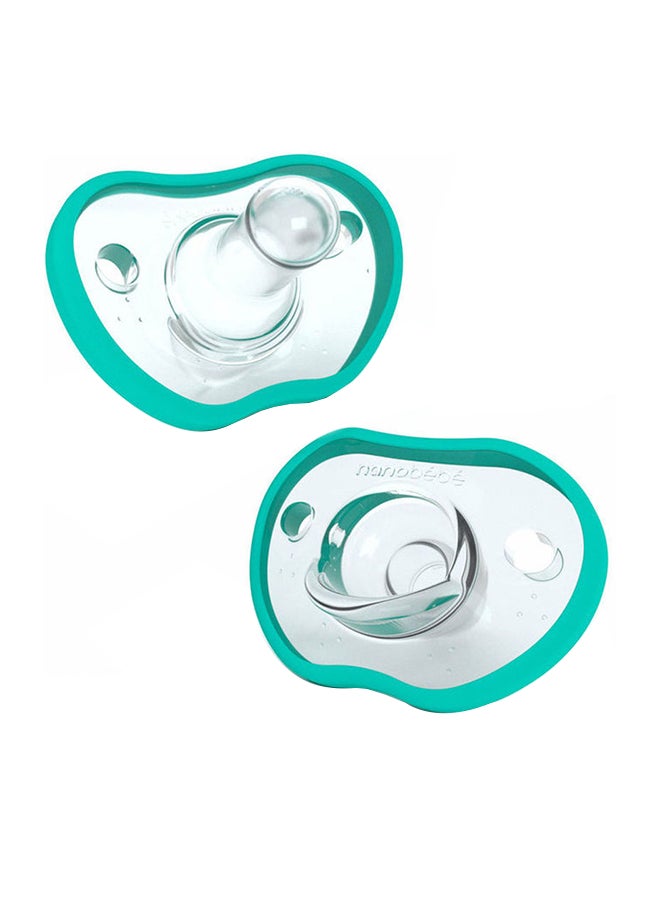 Flexy Pacifier, Pack Of 2, 3M+ - Teal