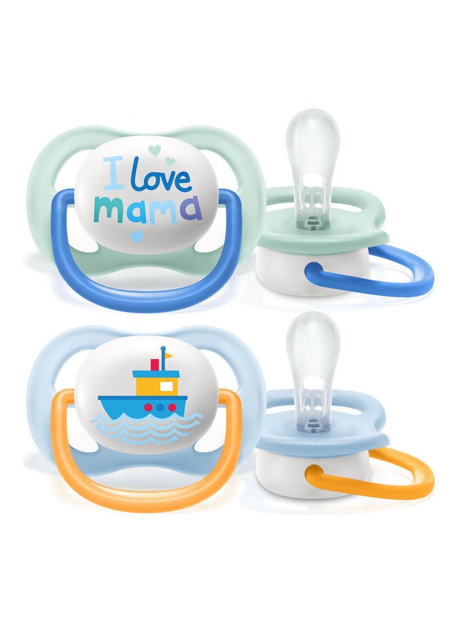 2 Piece Pacifier air coll decorated 0-6m