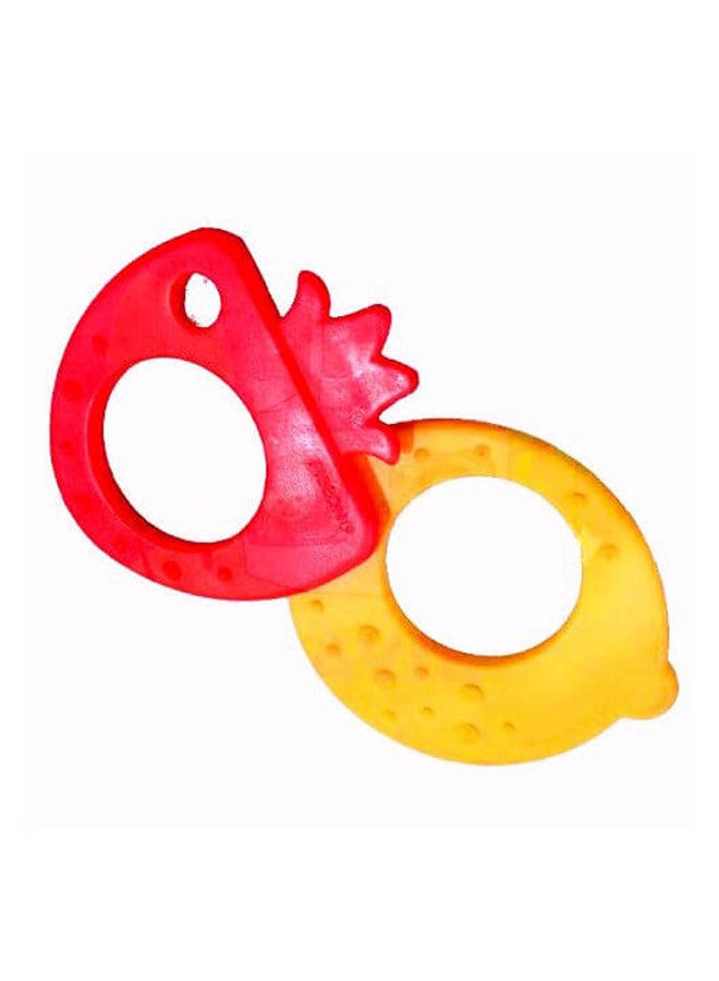 Pack Of 2 Fruit Teether- Connectable Fun Teether- Assorted, 3+ Months
