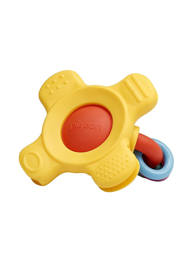 Soft, Naturally-shaped Designed, BPA-free Training Step 2 Teether, 7+ Months, Orange/Yellow - 4902508136679