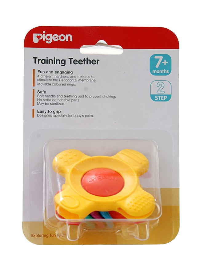 Soft, Naturally-shaped Designed, BPA-free Training Step 2 Teether, 7+ Months, Orange/Yellow - 4902508136679