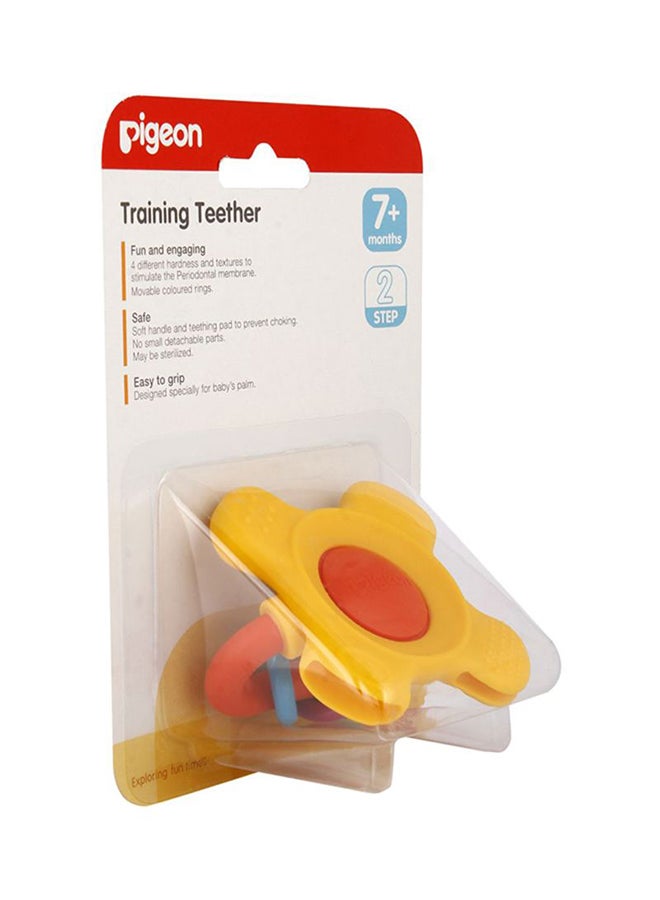 Soft, Naturally-shaped Designed, BPA-free Training Step 2 Teether, 7+ Months, Orange/Yellow - 4902508136679