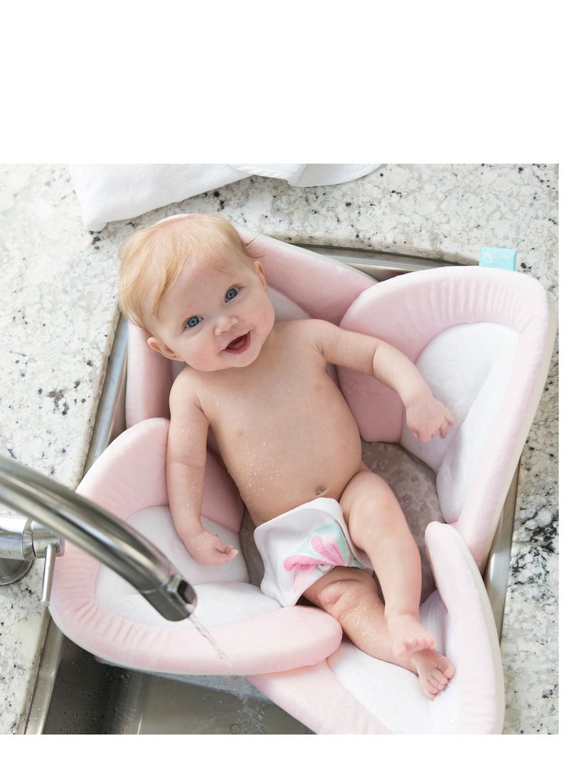 Bath Lotus with Snaps Light Pink/White/Gray