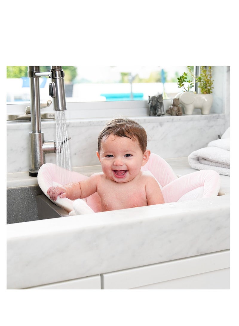 Bath Lotus with Snaps Light Pink/White/Gray