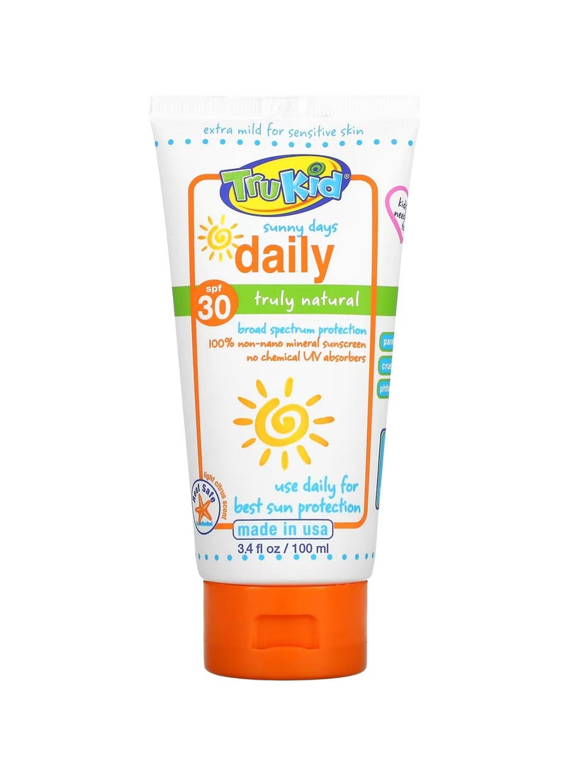 Sunny Days Daily SPF 30 Safe Sunscreen Lotion Mineral Based Safe for Face and Body
