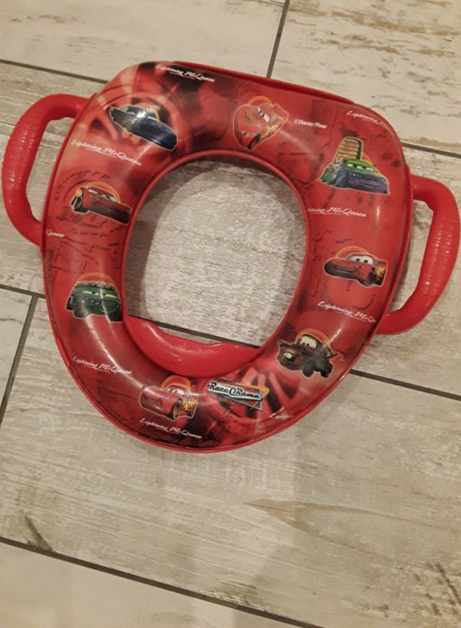 Disney Cars Toilet Training Seat With Support Handles - Red