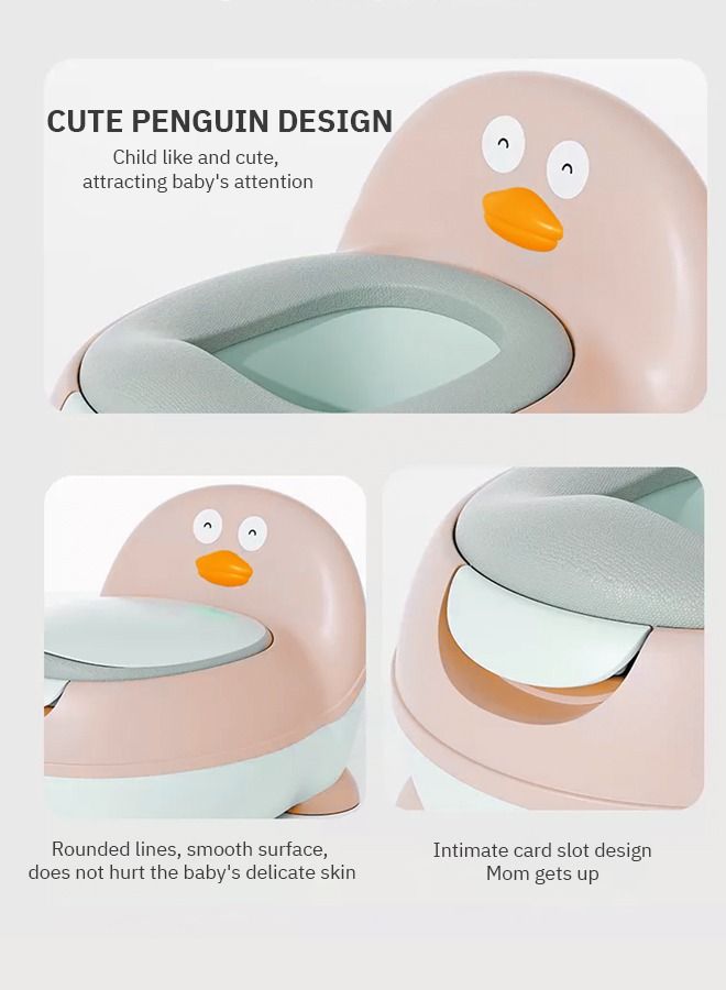 Ducky Western Toilet Kids Potty Seat for Baby Baby Potty Training Seat Chair with Closing Lid Tray Kids Toilet Seat Baby Potty Seat for Toddlers Kids 1 to 6 Years Boys Girl Pink