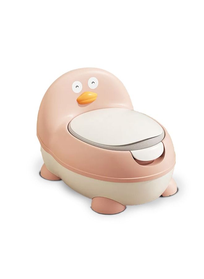 Ducky Western Toilet Kids Potty Seat for Baby Baby Potty Training Seat Chair with Closing Lid Tray Kids Toilet Seat Baby Potty Seat for Toddlers Kids 1 to 6 Years Boys Girl Pink