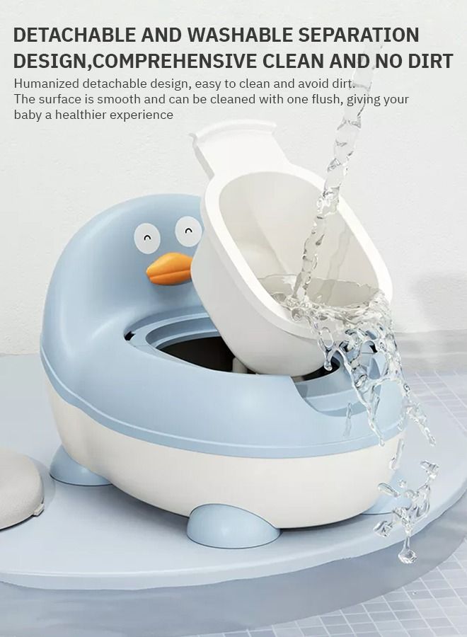 Ducky Western Toilet Kids Potty Seat For Baby Baby Potty Training Seat Chair With Closing Lid Tray Kids Toilet Seat Baby Potty Seat For Toddlers Kids 1 To 3 Years Boys Girl Blue