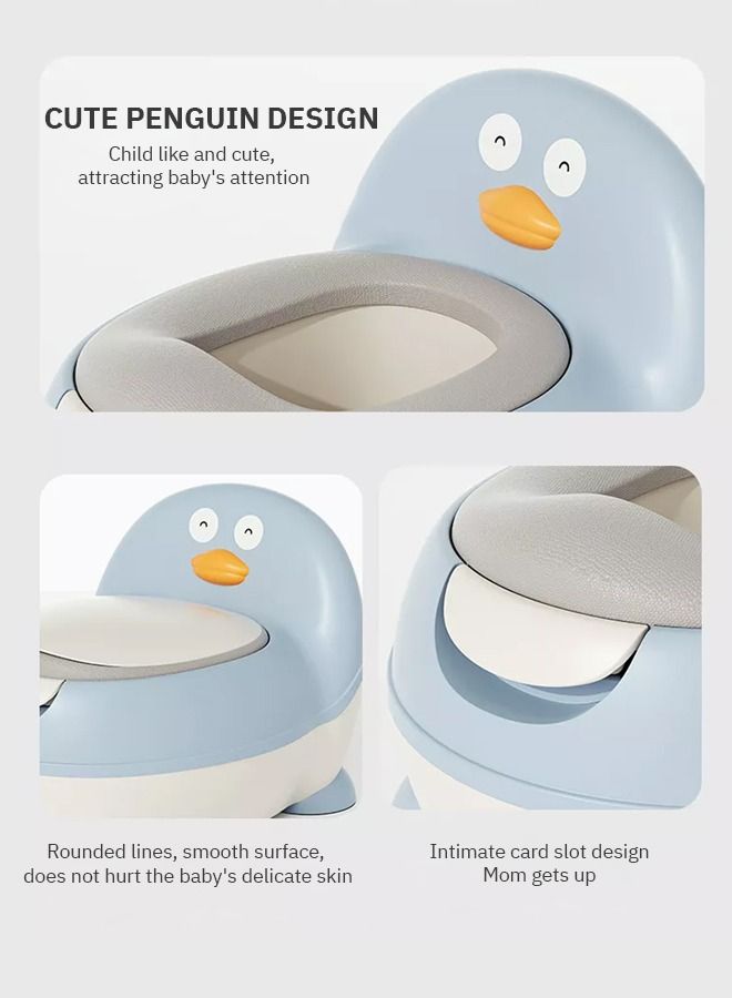 Ducky Western Toilet Kids Potty Seat For Baby Baby Potty Training Seat Chair With Closing Lid Tray Kids Toilet Seat Baby Potty Seat For Toddlers Kids 1 To 3 Years Boys Girl Blue