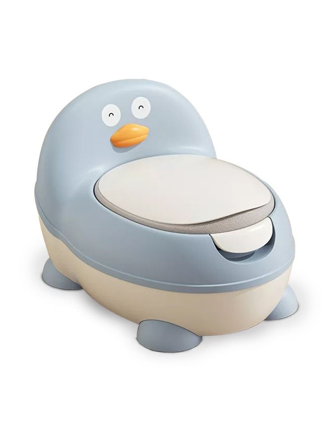 Ducky Western Toilet Kids Potty Seat For Baby Baby Potty Training Seat Chair With Closing Lid Tray Kids Toilet Seat Baby Potty Seat For Toddlers Kids 1 To 3 Years Boys Girl Blue