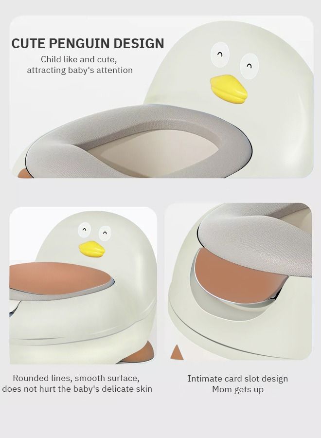 Ducky Western Toilet Kids Potty Seat for Baby Baby Potty Training Seat Chair with Closing Lid Tray Kids Toilet Seat Baby Potty Seat for Toddlers Kids 1 to 6 Years Boys Girl White Pink