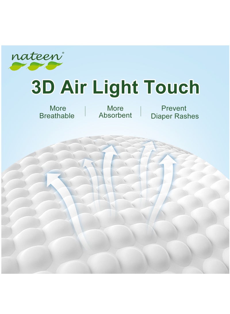 Nateen Premium Care Baby Diaper,Size 3 (4-9kg),Medium,72 Count Diapers,Super Absorbent,,Breathable Baby Diapers.
