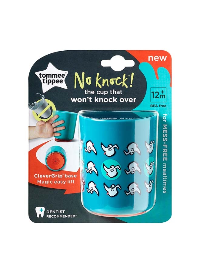 No Knock Toddler Cup Dog Blue – 190ml Spill-Proof Training Cup for Babies & Kids, Medium Size Anti-Spill Water Cup, Easy Grip, Baby Drinking Cup for Mealtime and Travel
