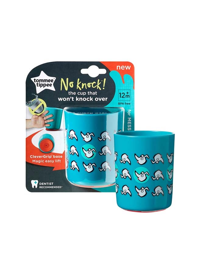 No Knock Toddler Cup Dog Blue – 190ml Spill-Proof Training Cup for Babies & Kids, Medium Size Anti-Spill Water Cup, Easy Grip, Baby Drinking Cup for Mealtime and Travel