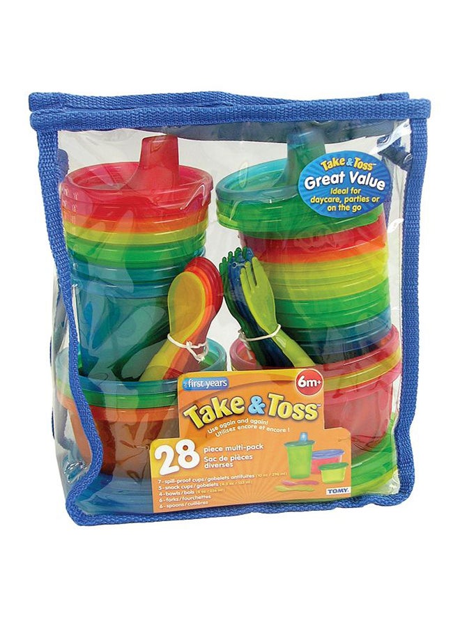 Take And Toss Sava Bag, Pack Of 28 - Multicolour