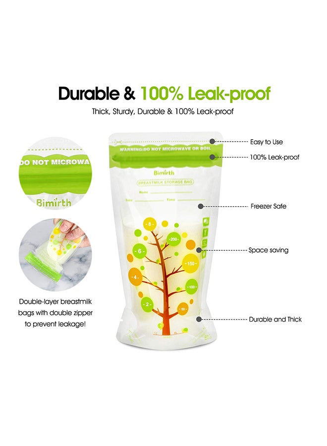 112-Piece Safe and Convenient Breast Milk Storage Fresh Bags With Leak-proof, Self Stand Design