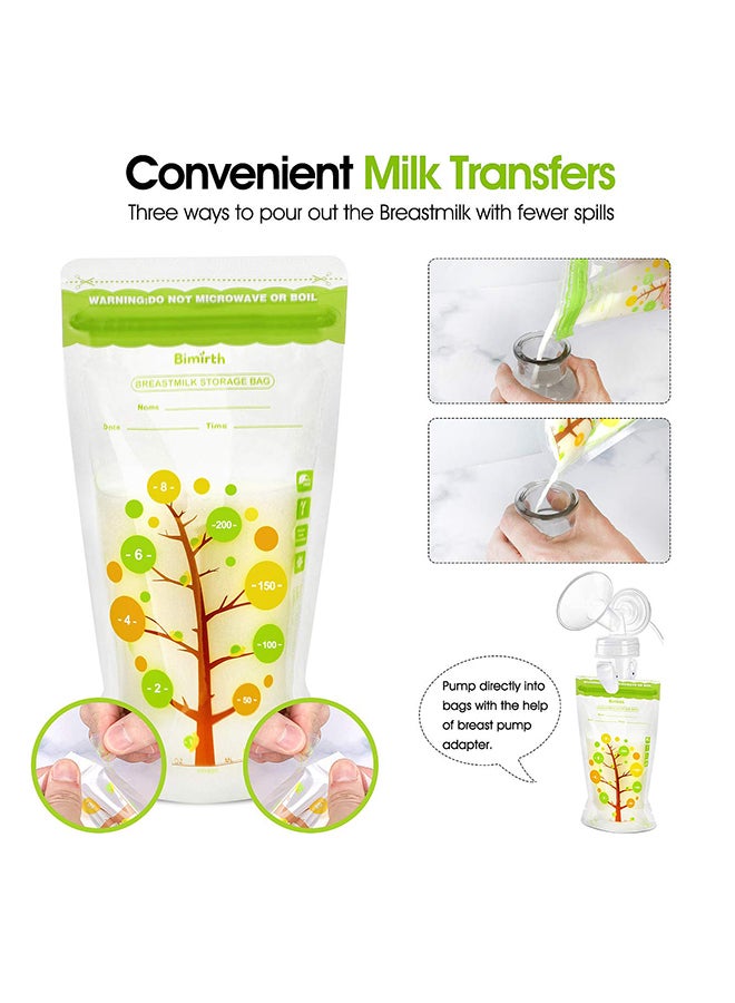 112-Piece Safe and Convenient Breast Milk Storage Fresh Bags With Leak-proof, Self Stand Design