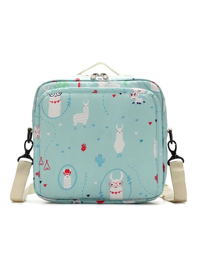 Cartoon Animals Printed Baby Diaper Bag Blue/White/Red