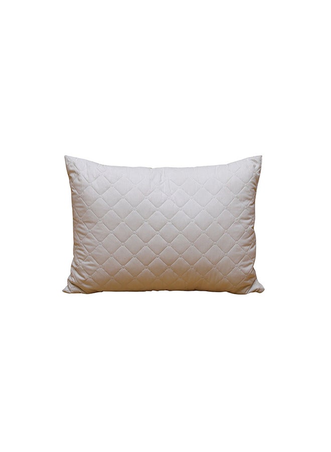 Single Anti Alllergic Quilted Pillow Microfiber White 50x70cm