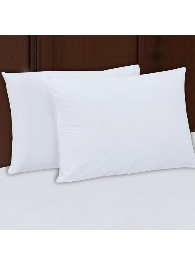 Slowly Rebounding Hotel Cotton Pillow Memory Foam White 48x74cm