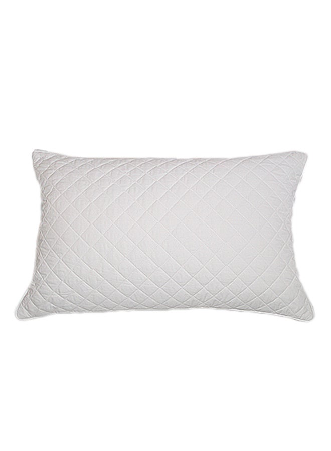 Quilted Pillow Cotton White 50x70centimeter