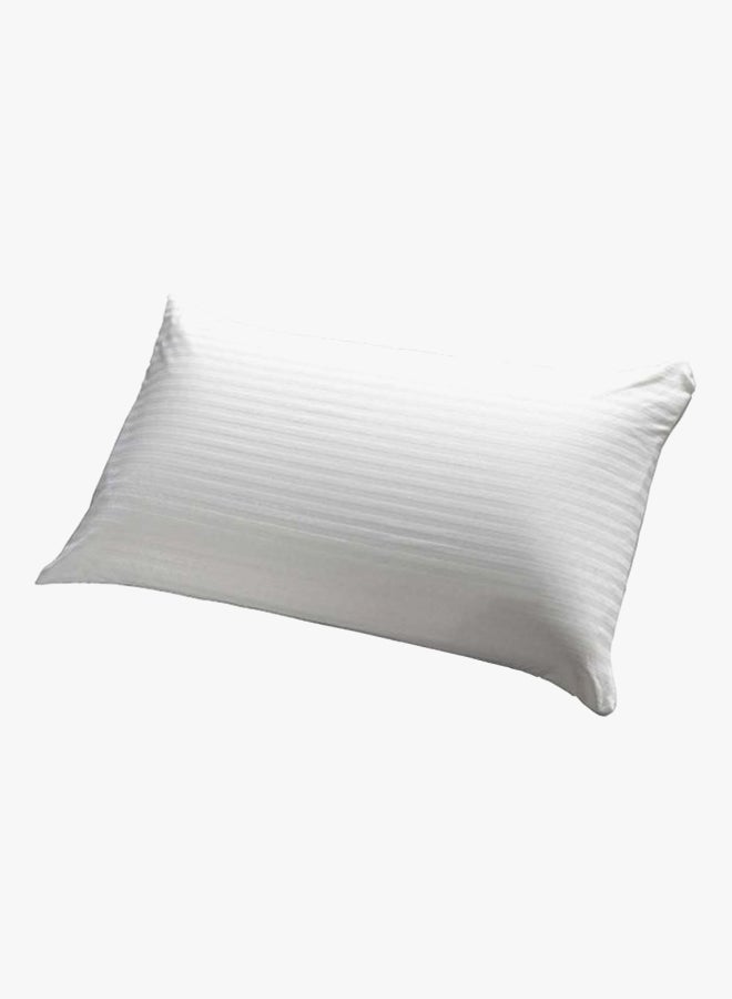 Stripe Stylish Comfort Pillow Cotton Blend White 75 x 50centimeter