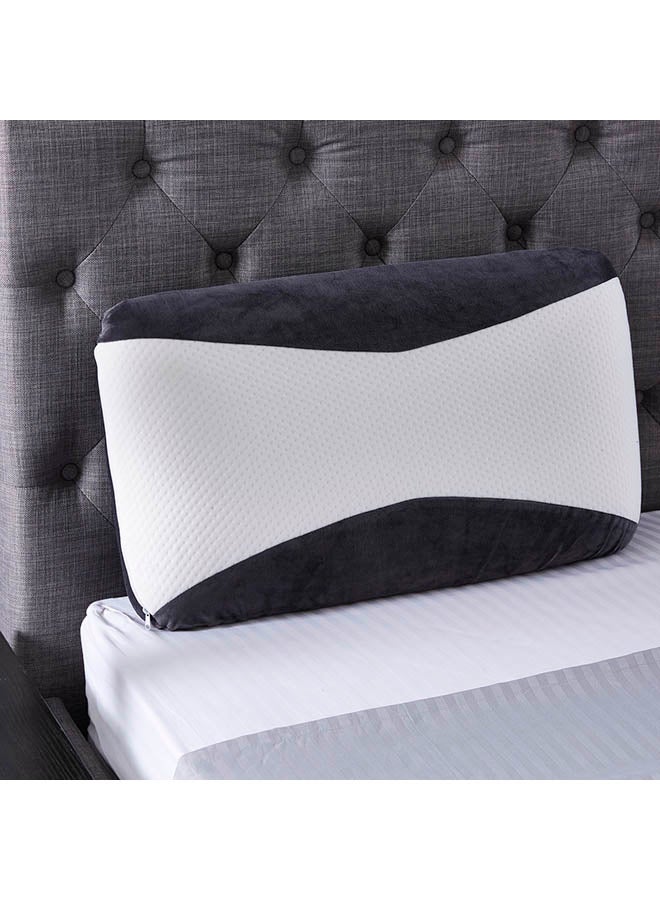 Lavish Rectangular Cool Gel Bed Pillow Combination White/Black 70 x 40cm