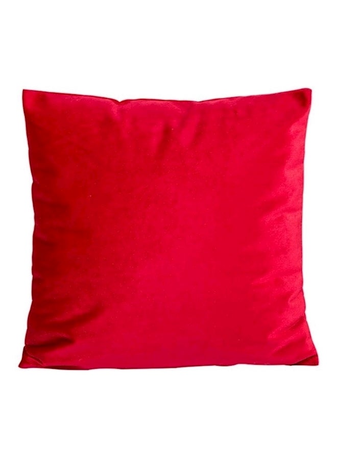 Solid Velvet Cushion Red 45x45cm