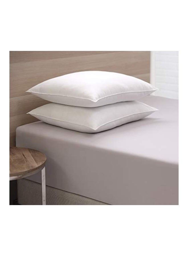Pack Of 2 Sleeping Pillow Set polyester White Queen