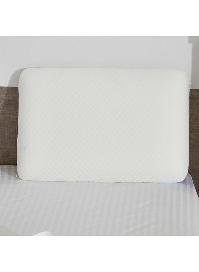 Cozy Memory Foam Pillow Polyester White 60 x 40cm
