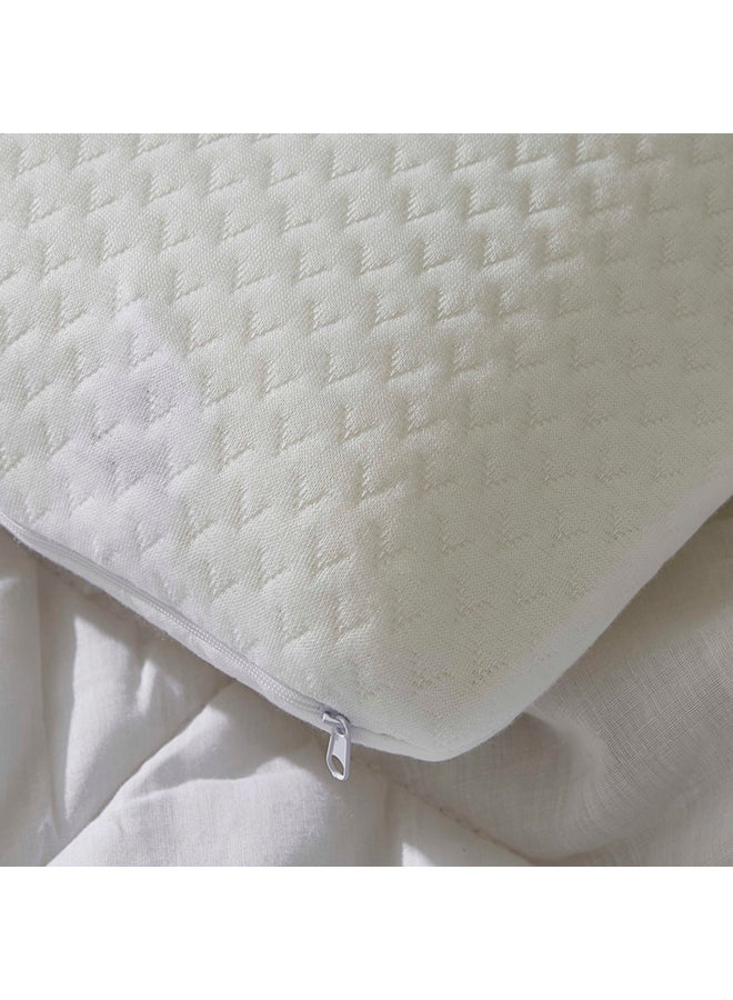 Cozy Memory Foam Pillow Polyester White 60 x 40cm